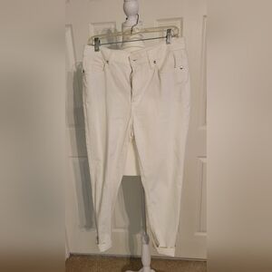 LC Lauren Conrad High Rise Skinny Ankle Jeans 12 White NWOT
